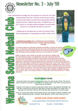 2008-07 Newsletter